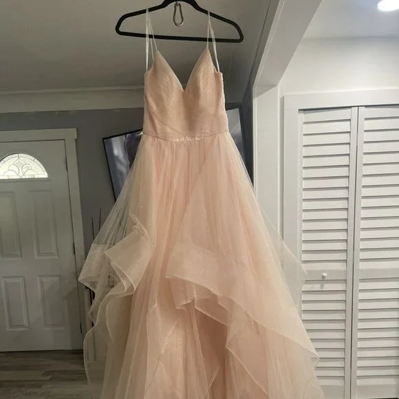 Terani Couture Ruffle Glittery Tulle Ball Gown - Picture 3 of 8